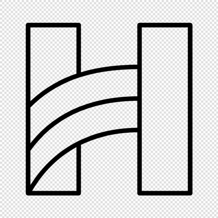 Ribbon Icon - Black Illustration Isolated on Transparent Backgroundのイラスト素材