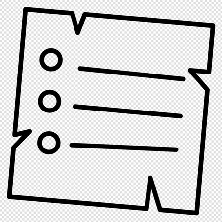 Checklist icon - vector illustration. Black symbol on transparent background.のイラスト素材