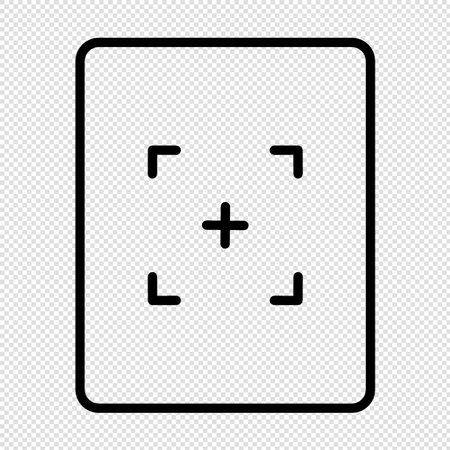 Crosshair icon - vector illustration. Black sign on transparent background.のイラスト素材