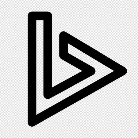 Arrow icon - black vector illustration on transparent background. Flat styleのイラスト素材