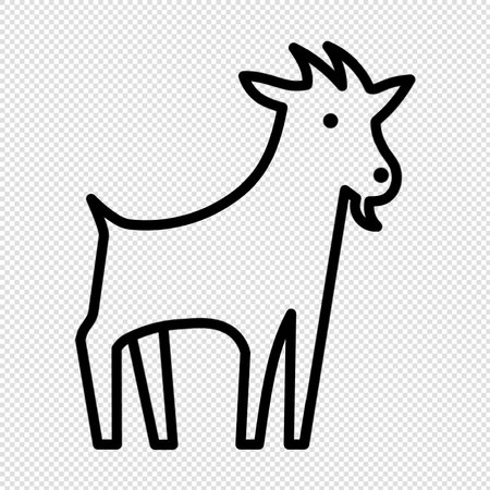 donkey icon illustration sign design style over a black and white backgroundのイラスト素材