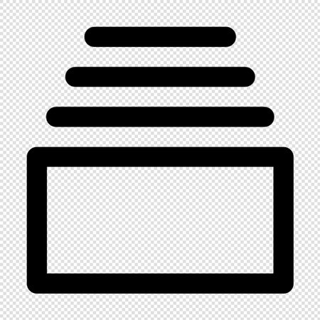 Loading bar icon - black simple vector illustration on transparent background with copy spaceのイラスト素材