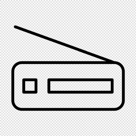 Credit card icon - vector illustration. Black symbol on transparent background.のイラスト素材