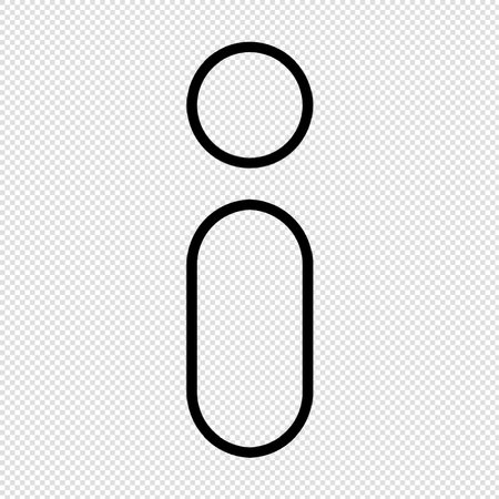 Information icon on transparent background. Flat design. Vector Illustration.のイラスト素材