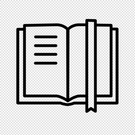 Open book icon isolated on transparent background. Vector illustration. Eps 10.のイラスト素材