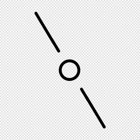 Arrow indicates the direction of movement - black vector icon on transparent backgroundのイラスト素材