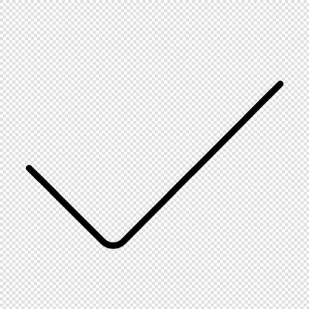 Right arrow icon - vector illustration. Simple black symbol on transparent backgroundのイラスト素材