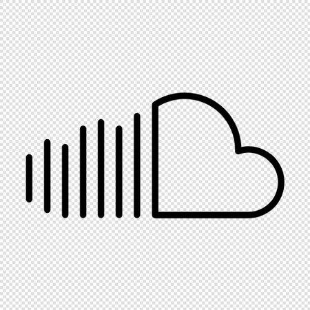 Heart and barcode icon isolated on transparent background. Vector illustration.のイラスト素材