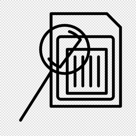 Sim card icon illustration sign design style isolated on transparent background. EPS 10のイラスト素材