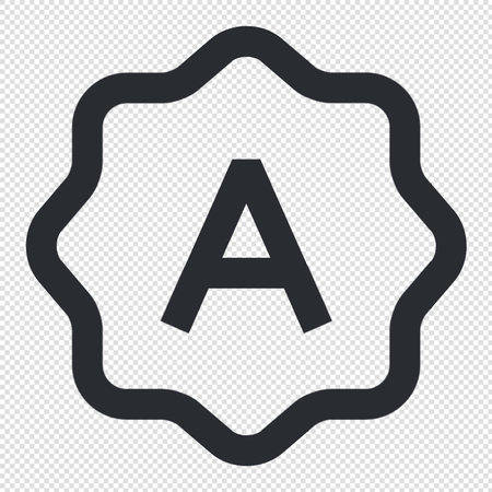 Letter A Icon illustration sign design style - vector eps 10.のイラスト素材