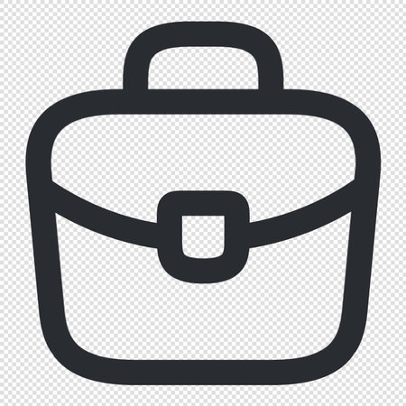 Briefcase Icon Illustration sign design style over a transparent backgroundのイラスト素材