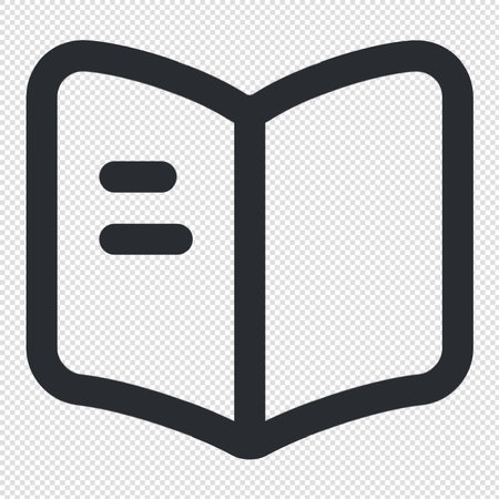 Book Icon - Vector Illustration - Isolated On Transparent Backgroundのイラスト素材