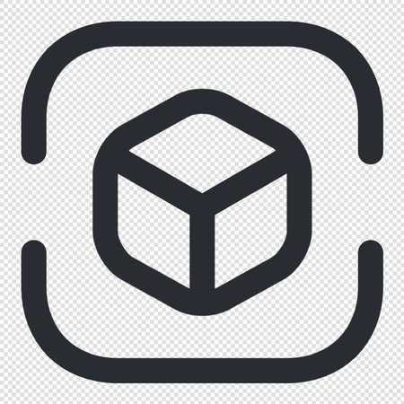 3d cube icon illustration. Flat design style eps 10.のイラスト素材