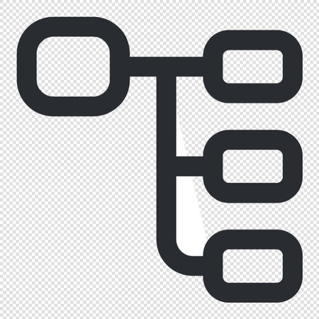 Flowchart Icon - Illustration - Isolated On Transparent Backgroundのイラスト素材
