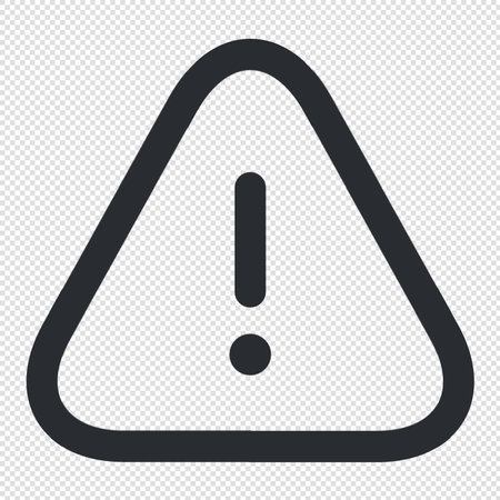 exclamation mark icon illustration sign design style - vector eps10のイラスト素材