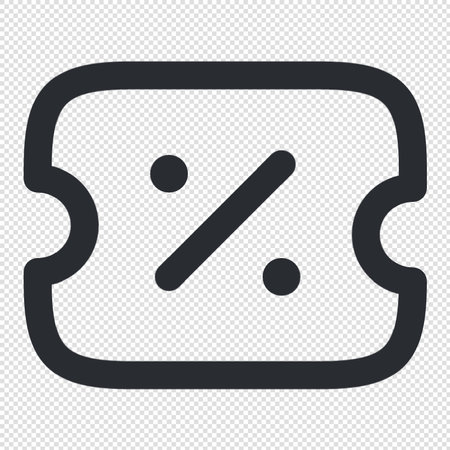 Discount coupon icon illustration sign design style. Seamless patternのイラスト素材