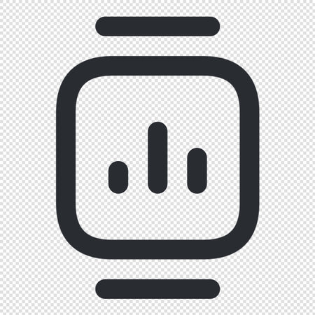 Smart Watch Icon - Vector Illustration - Isolated On Transparent Backgroundのイラスト素材