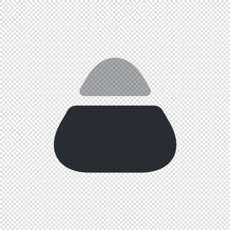 Purse icon - black simple vector illustration on a transparent background.のイラスト素材