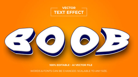 B2B 3d text style editable text effect, vectorのイラスト素材