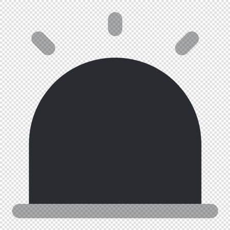 Alarm Icon - Vector Illustration - Isolated On Transparent Backgroundのイラスト素材