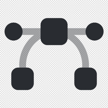Social Network Icon - Black Illustration - Isolated On Transparent Backgroundのイラスト素材