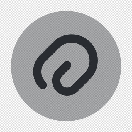 Paper clip icon  illustration. Flat design style - vector eps 10のイラスト素材