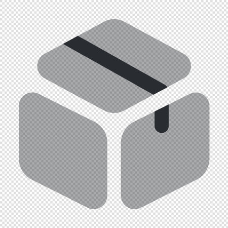 Cube isometric icon - vector illustration. Flat design style eps 10のイラスト素材