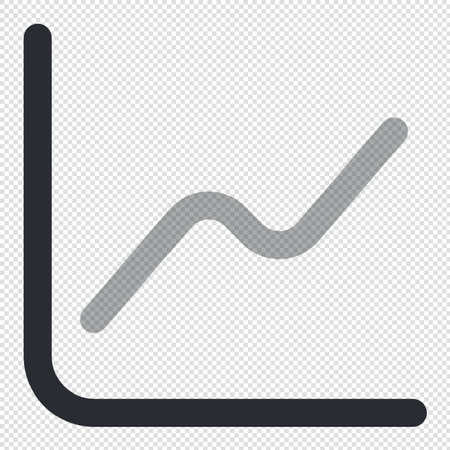 Graph Icon - Vector Illustration - Isolated On Transparent Backgroundのイラスト素材