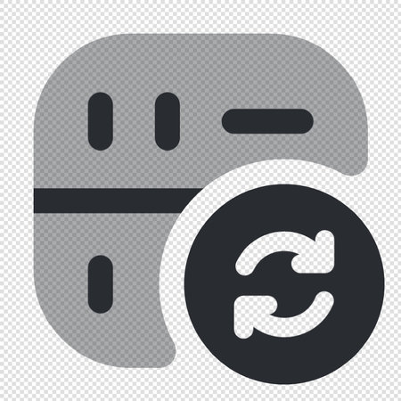 Refresh icon illustration sign design style over a gray and black backgroundのイラスト素材