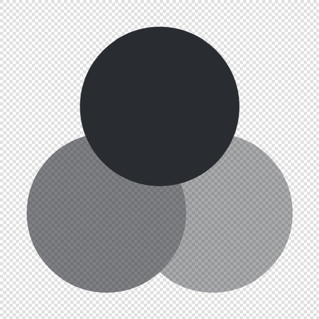 Circle design element. Vector illustration. Black and white colors.のイラスト素材