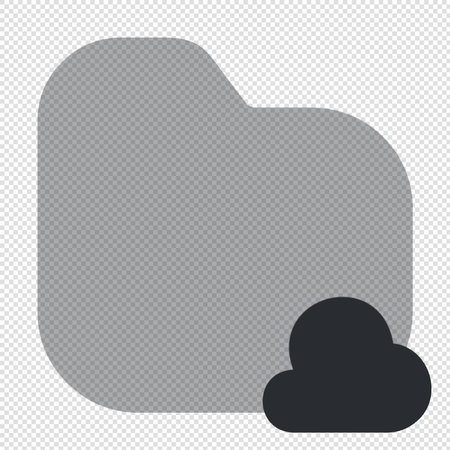 Cloud Icon - Black Transparent Background With Gradient Mesh, Vector Illustrationのイラスト素材