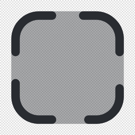 Black square frame on transparent background. Vector illustration. Eps 10.のイラスト素材