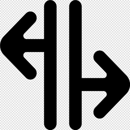 Arrow Left Right Icon - Illustration Isolated on Transparent Backgroundのイラスト素材