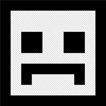 Rectangle icon. Black and white vector illustration. Isolated on transparent background.のイラスト素材