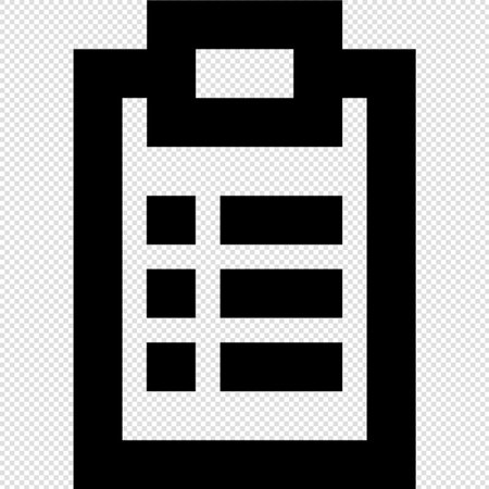 Calculator Icon - Black Illustration on Transparent Background.のイラスト素材