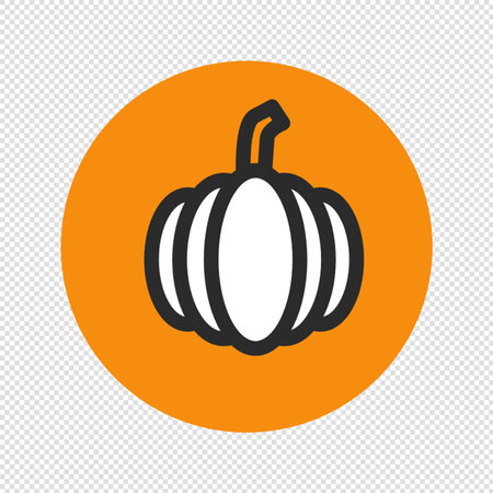 Pumpkin icon - Illustration - Isolated On Transparent Backgroundのイラスト素材