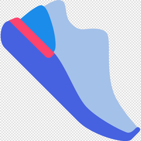 Shoe Icon - Blue Vector Illustration - Isolated On Transparent Backgroundのイラスト素材