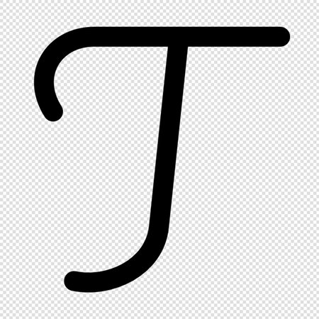 Letter J     black vector icon illustration on transparent backgroundのイラスト素材