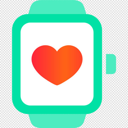 Heart Smart Watch Icon - Illustration - Isolated On Transparent Backgroundのイラスト素材
