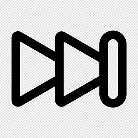 Media player icon isolated on transparent background. Flat design. Vector illustrationのイラスト素材