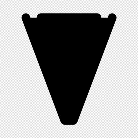 Funnel icon - vector black simple illustration on transparent background for graphic and web designのイラスト素材
