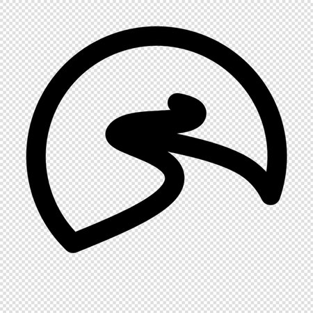 Climbing Icon - Black Illustration Isolated on Transparent Backgroundのイラスト素材