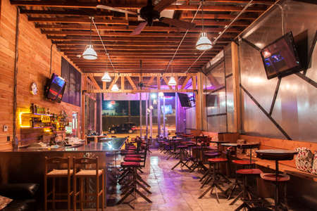 Los Angeles, USA June 7,2012 industrial interior bar and restaurantのeditorial素材