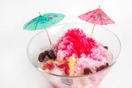 colorful of thai style shaved ice Cool dessert suitable for summer timeの写真素材
