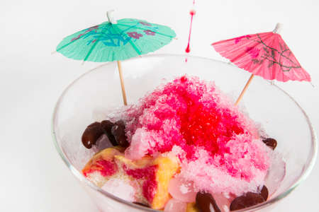 colorful of thai style shaved ice Cool dessert suitable for summer timeの写真素材