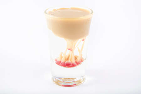 irish cream layering drinks and shotの写真素材
