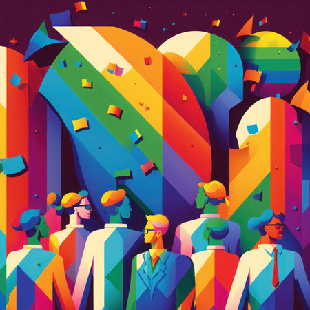 Business people standing in a row. Teamwork concept. Vector illustration, generative aiの素材