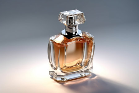 Perfume bottle on the tableの素材