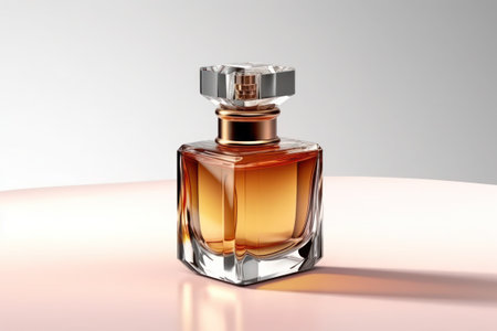 Perfume bottle on the tableの素材