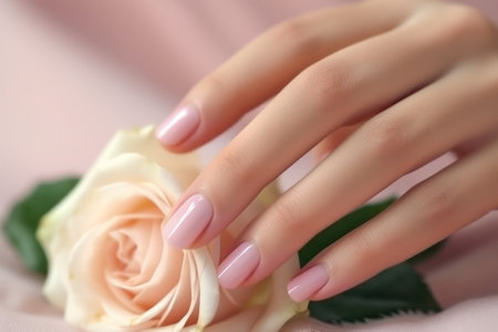 Glitter pink nail polish manicureの素材